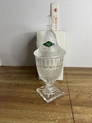 Shannon Crystal Godinger Covered/Lidded Pedestal Candy Dish/Urn HEAVY NIB