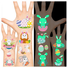 Easter Basket Stuffers Luminous Temporary Tattoos Stickers  Glow Easter Decorati