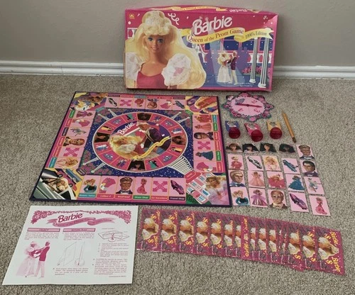 Vtg 1991 Barbie Queen Of The Prom Board Game 1990s Edition Golden Games #5069