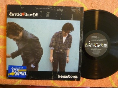 DAVID & DAVID Boomtown LP A&M 1986 w/ Insert