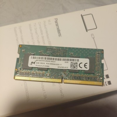 MTA4ATF51264HZ-3G2J1 GENUINE MICRON LAPTOP MEMORY 4GB PC4-3200AA (CA69)