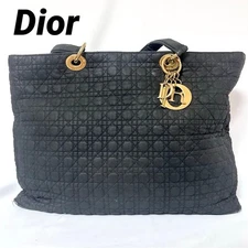 Christian Dior Lady Dior Tote Bag Cannage Canvas Black 42cm×29cm×11.5cm NNCj03