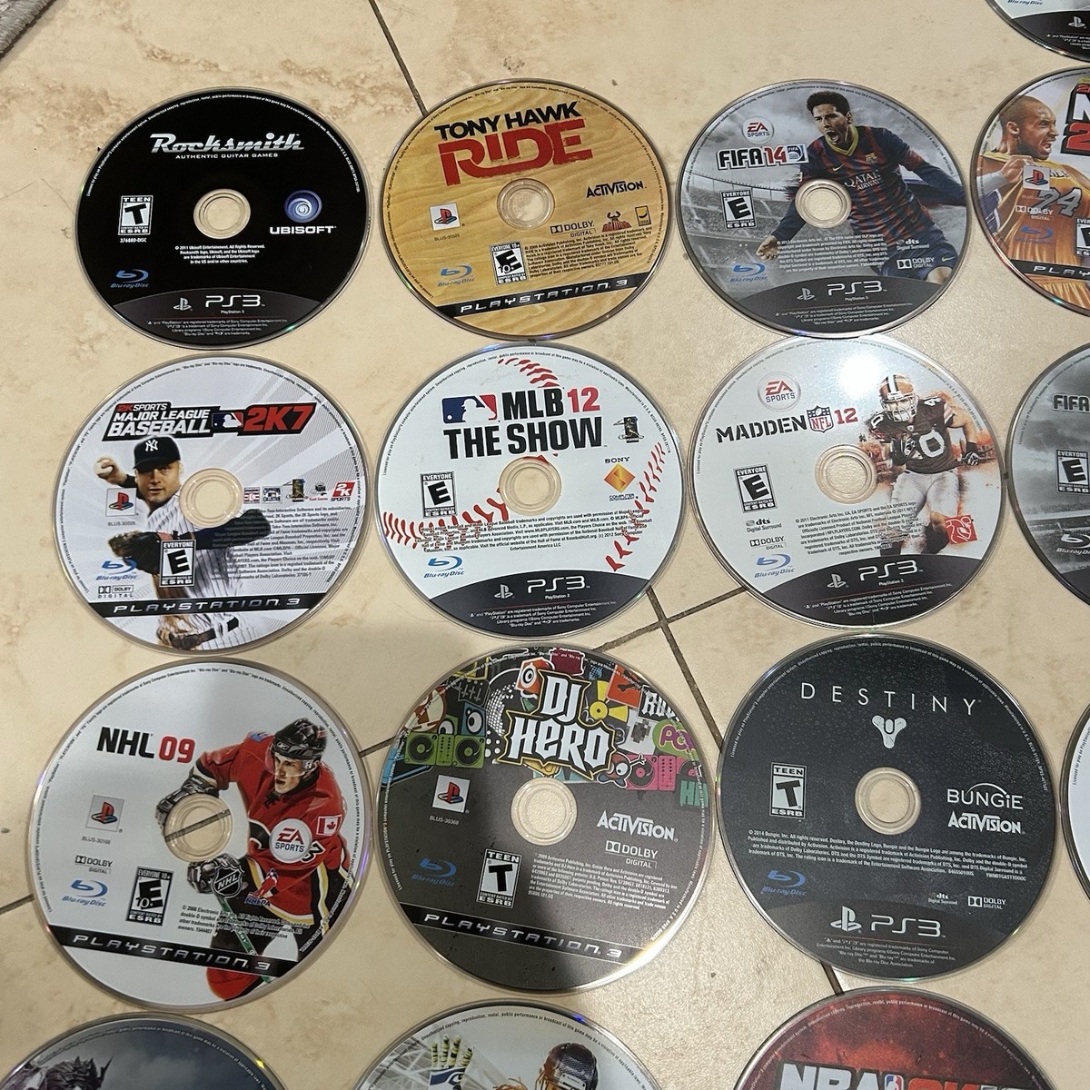 50x Video Game Lot: For PS3 ~ Disc Only No Duplicates NFL Nba NHL