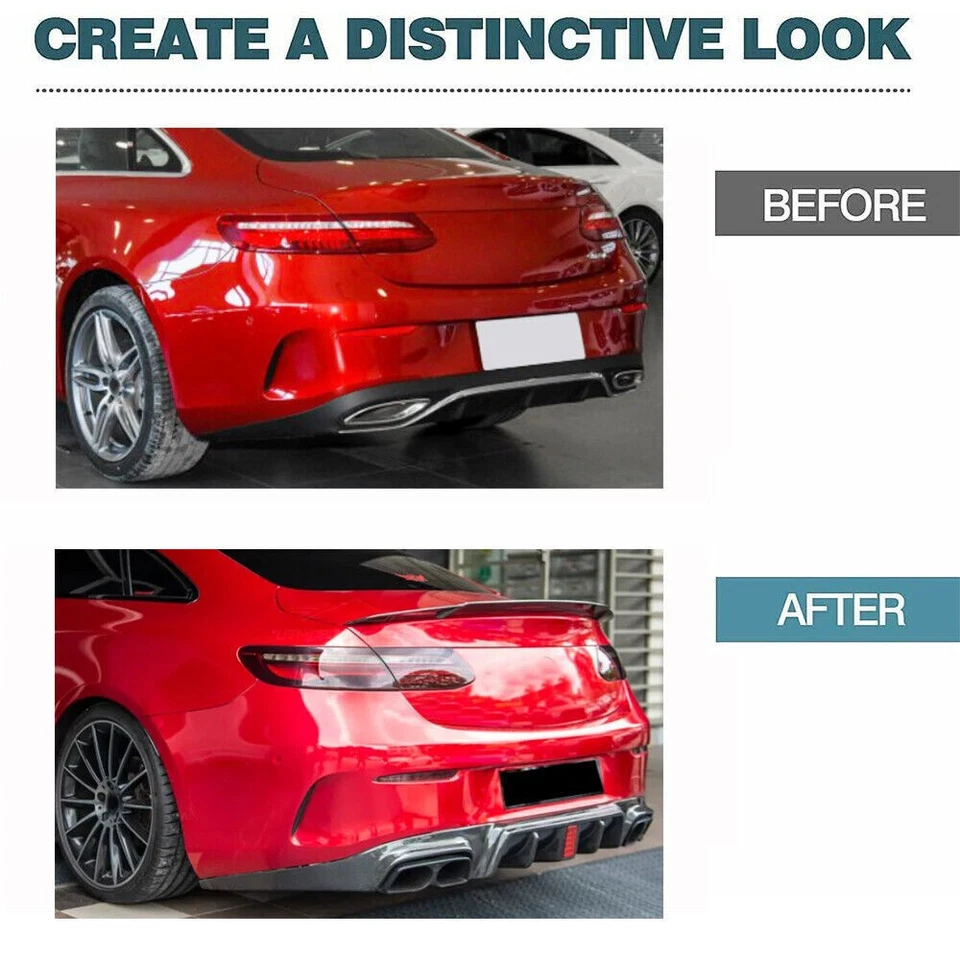 For Mercedes-Benz C238 E400 E53 16UP Carbon Fiber Rear Trunk Spoiler Wing Lip - Image 4 of 4