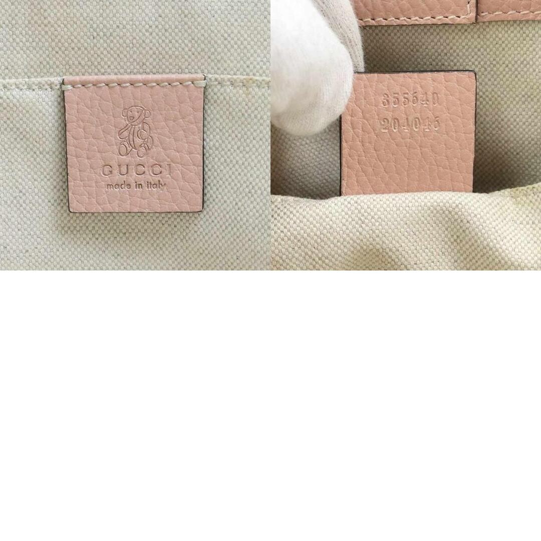 GUCCI Children's Leather Handbag Pink Beige Used Damaged 355640 Free Shipping thumbnail 10