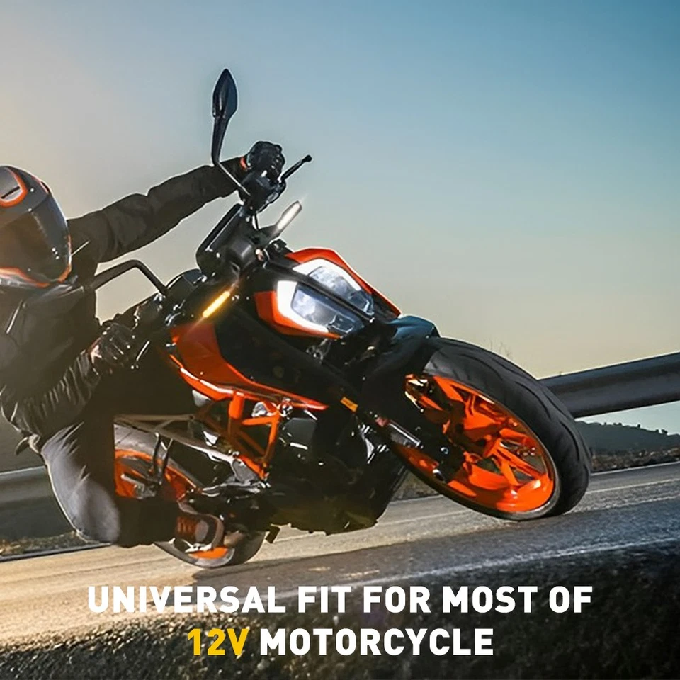 Светодиодные указатели поворота желтые мигалки белые ходовые огни для мотоциклов Kawasaki BMW - Изображение 4 из 4