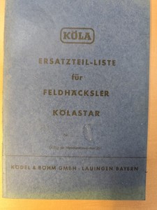 KÖLA Feldhäcksler Kölastar AB MASCH. 351 Ersatzteilliste Spare Parts list K78