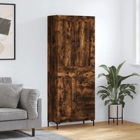 Highboard RäUchereiche Nachbildung 69,5X34X180 Cm Holzwerkstoff