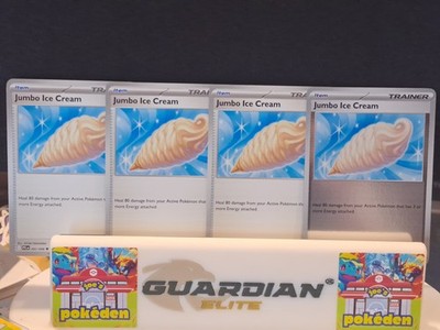 Jumbo Ice Cream 091/094 Playset X 4 (1 Reverse) Phantasmal Flames Pokemon Tcg Nm