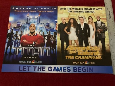 The Rock hosts The Titan & America s Got Talent Promo 2019 Print Ad
