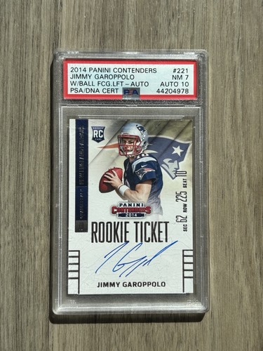 2014 Panini Contenders Rookie Ticket Jimmy Garoppolo Auto DNA Certified PSA 7 - Picture 1 of 2