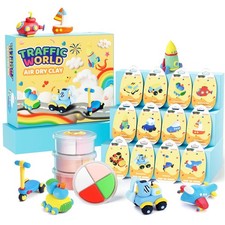 Air Dry Clay Kits for Kids - Traffic Model Magic Clay, 12 Boxes Molding Clay ...