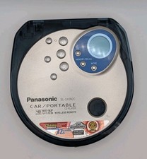 Panasonic Car/Portable CD Player Anti-Skip System Blue/Silver SL-SX392C Works 