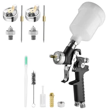 Hvlp Air Spray Gun W/0.8/1.0 Mm Nozzle Mini Car Wall Paint Primer Gun Repair Kit