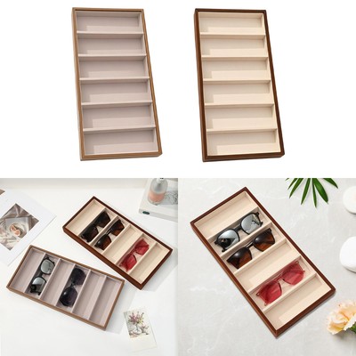 Sonnenbrillen Organizer Tablett 6 Fächer Brillen Aufbewahrung Tablett für Zuhause Schublade Schrank