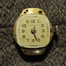 Vintage Benrus 17 Jewel Swiss Watch Movement For Parts Or Repair
