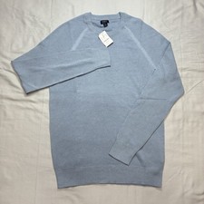 J.Crew Cotton Crewneck Sweater Mens M Blue Seed Stitch Lightweight CD617 NWT
