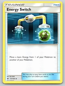 Energy Switch 117/149 Sun & Moon Base Set Uncommon Trainer