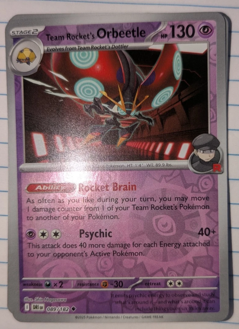 Team Rocket's Orbeetle Pokémon TCG Cards for sale