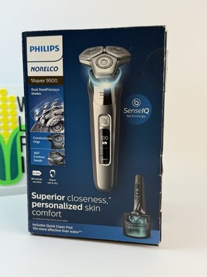Philips Norelco - 9500 Rechargeable Wet/Dry Electric Shaver OPEN BOX Quick Clean