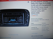 Für Mercedes SL R230 DX 7" Touchscreen Android Autoradio GPS Navi CarPlay W-LAN Für Mercedes SL R230 DX 7" Touchscreen Android Autoradio GPS Navi CarPlay W-LAN