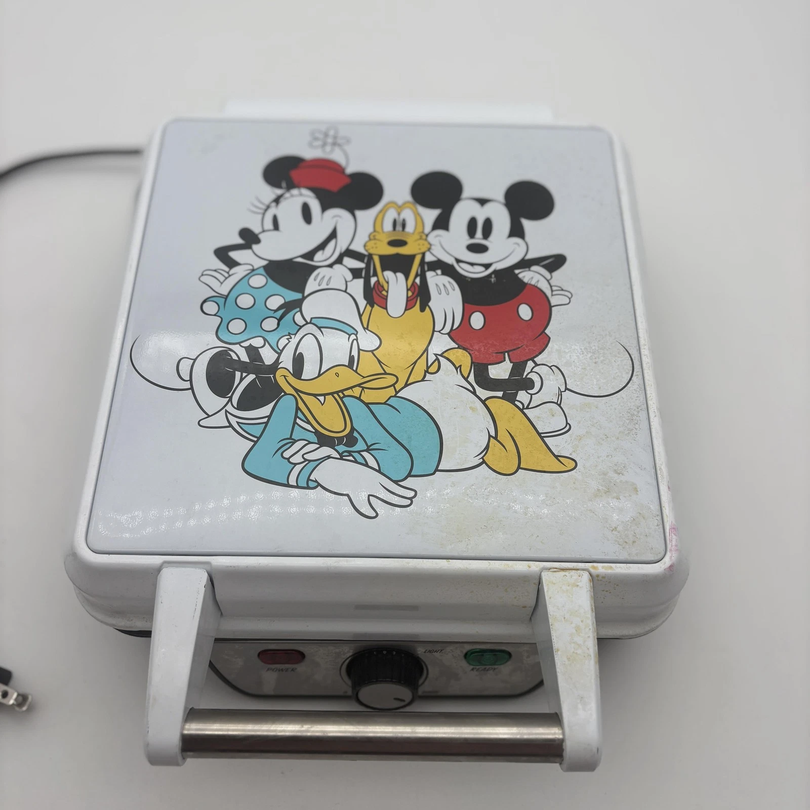 Disney DSC-281 Waffle Maker White Mickey Minnie Donald Pluto 4 Slice 1200W