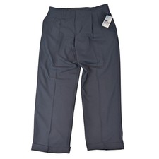 Perry Ellis Portfolio Men's Navy Coolmax Pleated Dress Pants 38x32