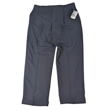 Perry Ellis Portfolio Men's Navy Coolmax Pleated Dress Pants 38x32