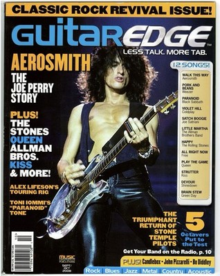 GUITAR EDGE Magazine Sep/Oct 2008 Aerosmith Weezer Coldplay Kiss Ozzy World  