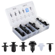6 sizes Assortment 100pcs Fender Insulator Trim Panel Retainer Clip w/ Case
