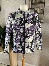 Kaleidoscope Purple Floral Down Jacket Size 16