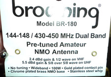 Dual Band Antenna UHF VHF 430-450 144-148MHz NMO Mobile Radio Ham BR180 BR-180