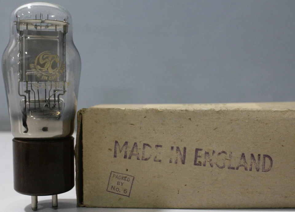 Válvula triodo electrónica 3A/141AY CV1639 STC 4101E WE101D DHT hecha en Inglaterra Foto 2 de 4