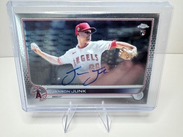 2022 Topps Chrome Rookie Autographs Janson Junk #RA-JJ Auto Los Angeles Angels