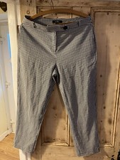 gingham trousers 12 NEXT Black and White Check, Pockets , Side Splits Regular