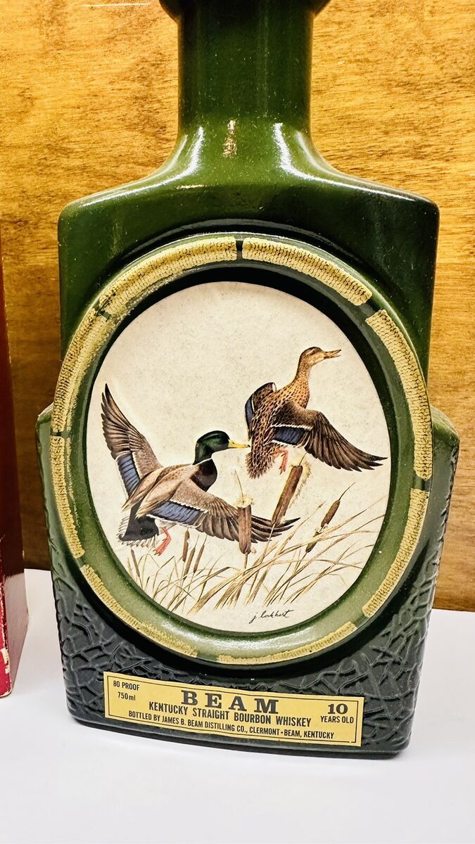 Vintage 1980 Jim Beam Bourbon Green Mallard Duck J. Lockhart Vintage 1980 Jim Beam Bourbon Green Mallard Duck J. Lockhart