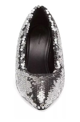 ※SALE※ BALENCIAGA / XL 110MM パンプス / 関税送料込 BALENCIAGA XL 110mm Sequinned Silver Pumps Heels Shoes EU 38