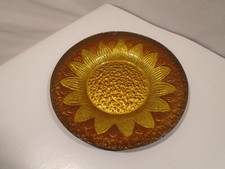 Sunflower Glass Shallow Bowl  Large 15- Wall/...