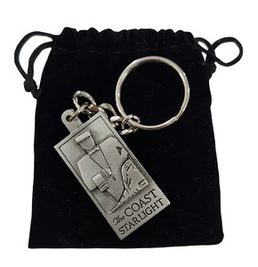 Amtrak Collector Edition RETIRED PEWTER Keychain  w/Gift Bag Coast Starlight