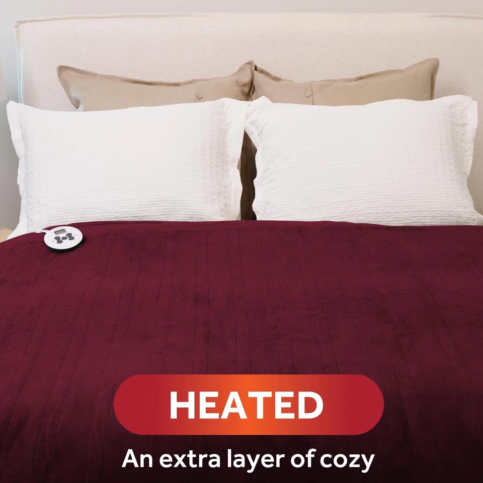 Sunbeam Royal Luxe Cabernet Heated Blanket - Twin - Image 2 of 4