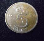 1980 Netherlands 5 Cents Coin — photo 2