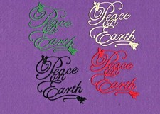 PEACE ON EARTH  2 die cuts Christmas scrapbook cards