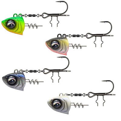 Savage Gear Monster Vertical Heads - 1 Jigkopf für Gummiköder, Screw-in Jighead