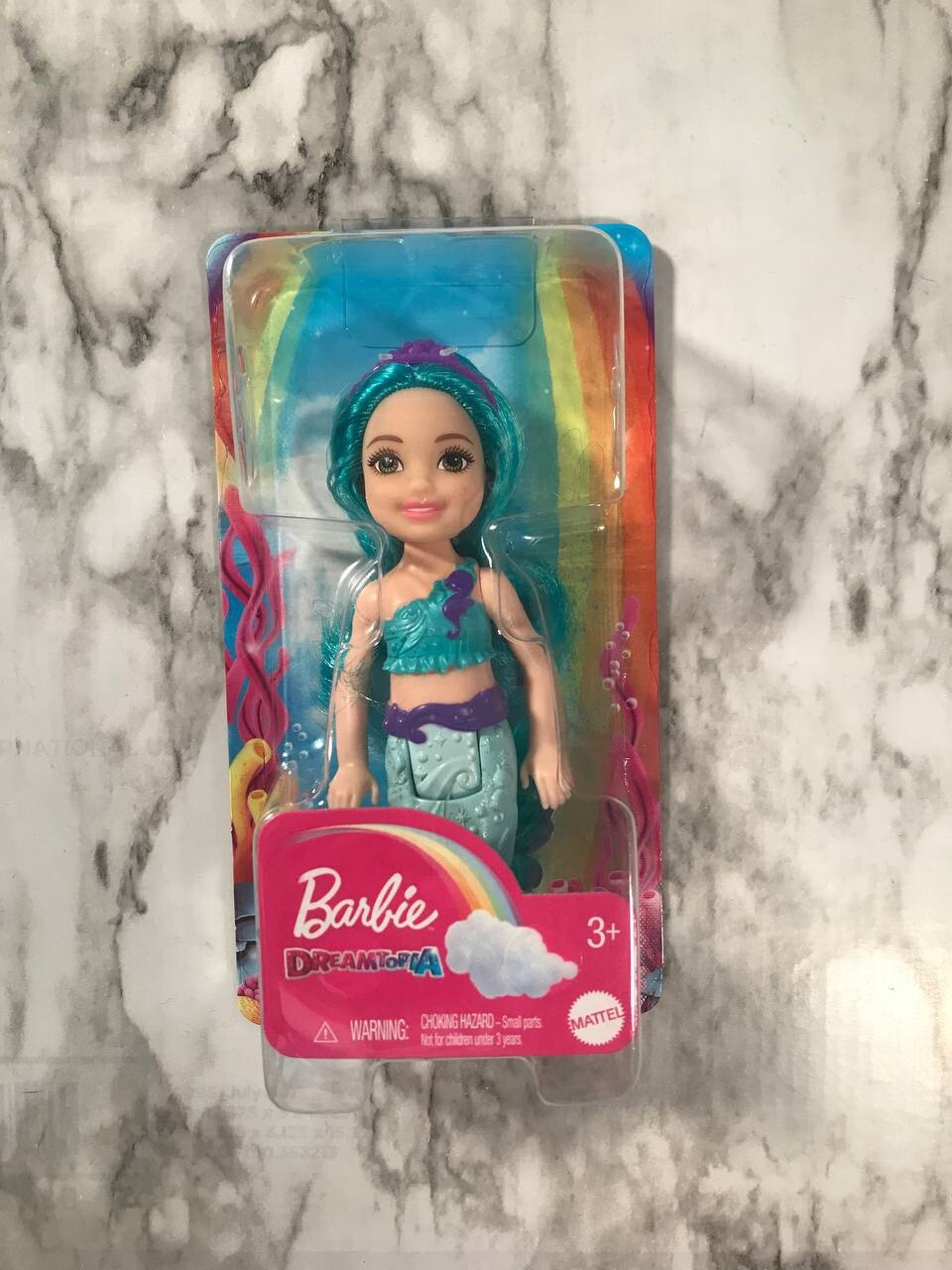 Barbie Chelsea Mermaid Dreamtopia Doll Blue Hair Mattel Mermaid Tail NEW