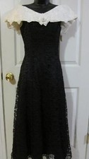 CACHET Women Embroidered Lace Black Party Long Gown Off Shoulder Sz16- NWT $280