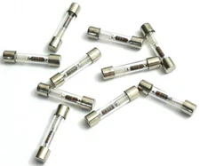 10 EACH NEW BEL 3SB 375mA 250V FUSES SLOW BLOW 