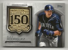 2019 Topps Update ALEX RODRIGUEZ 150th Anniversary Medallion Relic Mariners