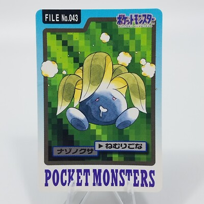 Pokemon Carddass Oddish File 043 Pocket Monsters 1997 Japan Bandai