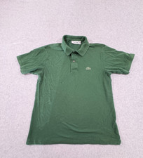 Lacoste Shirt Mens Small Green Classic Fit 100 Cotton Designer Casual Golf Polo