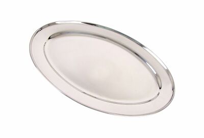 Edelstahl Servierplatte 30cm Buffetplatte Serviertablett Partyplatte Dekotablett